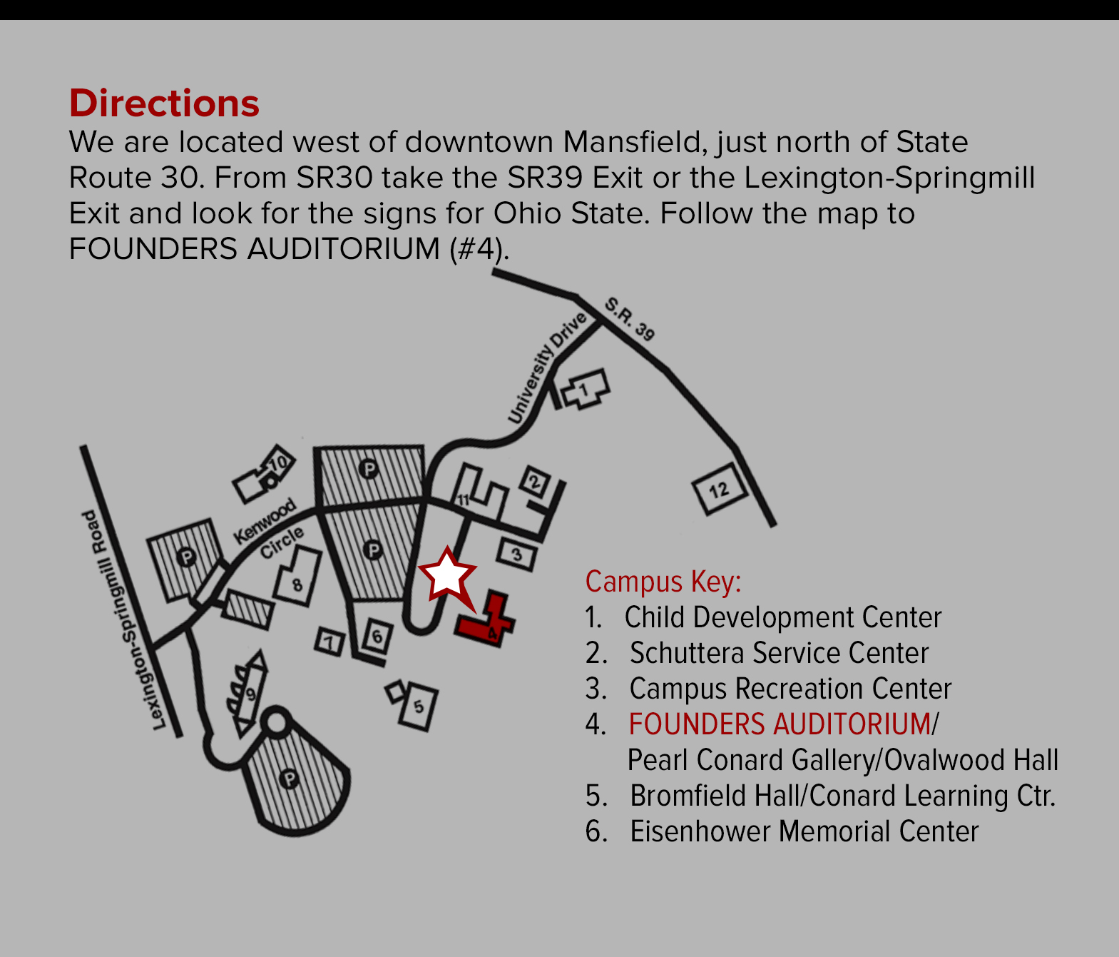 OSU Mansfield Campus Map