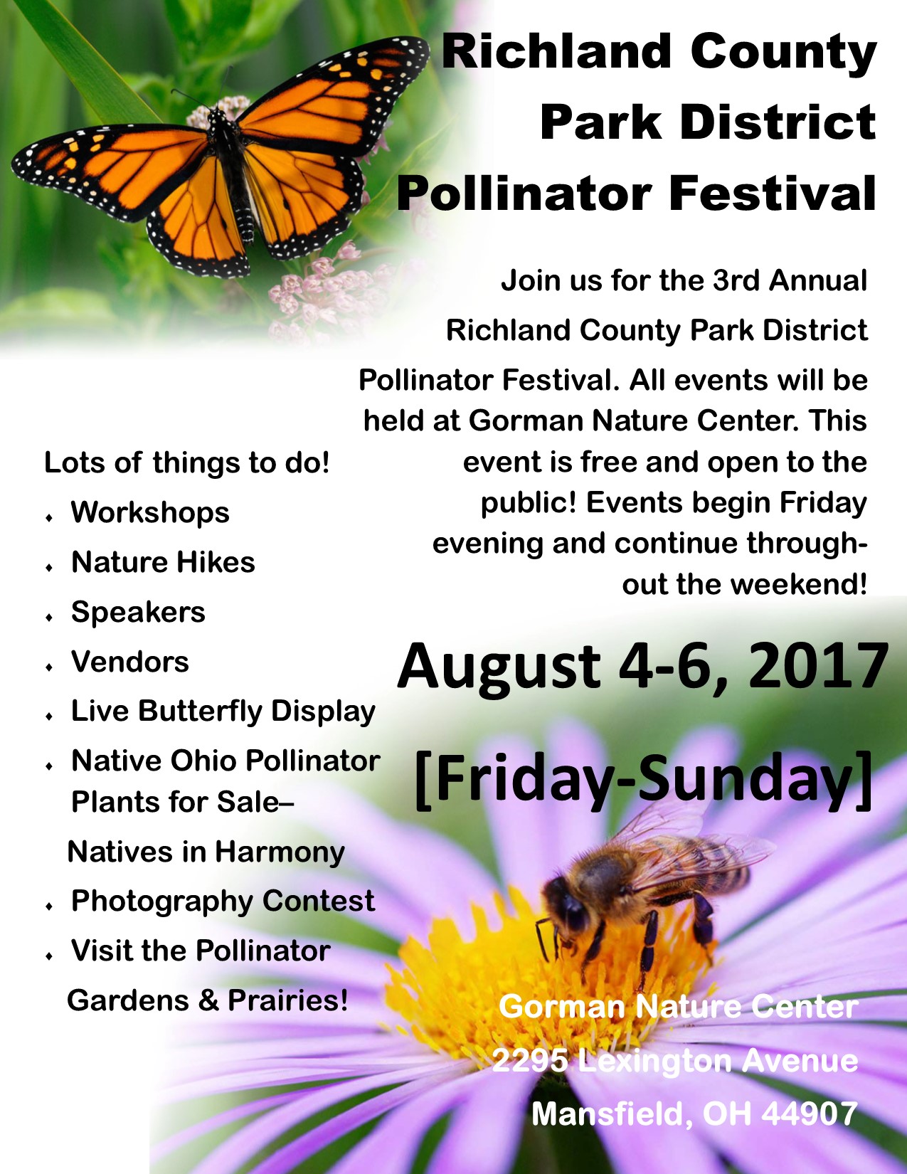 3rd Annual Pollinator Festival - Destination Mansfield