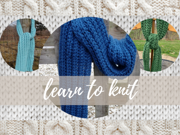 How to Knit a Rib Knit Scarf with a Clean Edge - Too Much Love