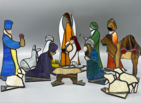 Beginner Stained Glass Nativity Set