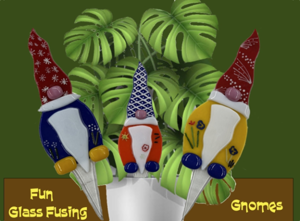 Glass Fusion- Gnomes planter