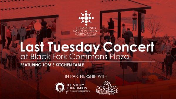 Last Tuesday Concert featuring Tom’s Kitchen Table Black Fork Commons Plaza