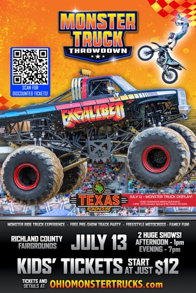 Free Monster Truck Display at Texas Roadhouse Mansfield, OH