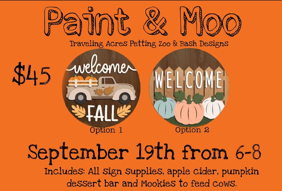 Paint and Moo at Traveling Acres Petting Zoo