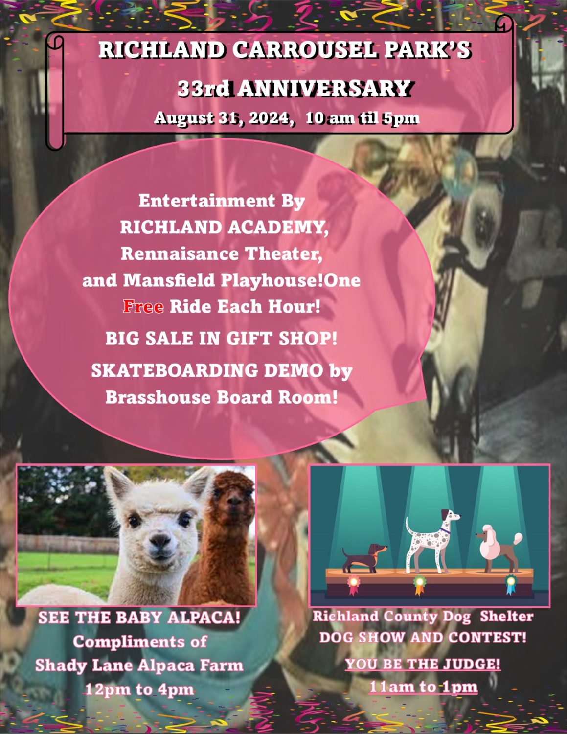 Richland Carrousel’s 33rd Anniversary