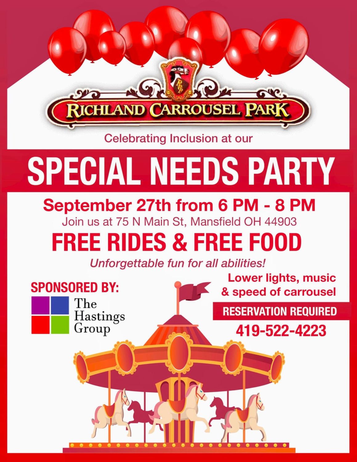 Special Needs Party at the Richland Carrousel Park