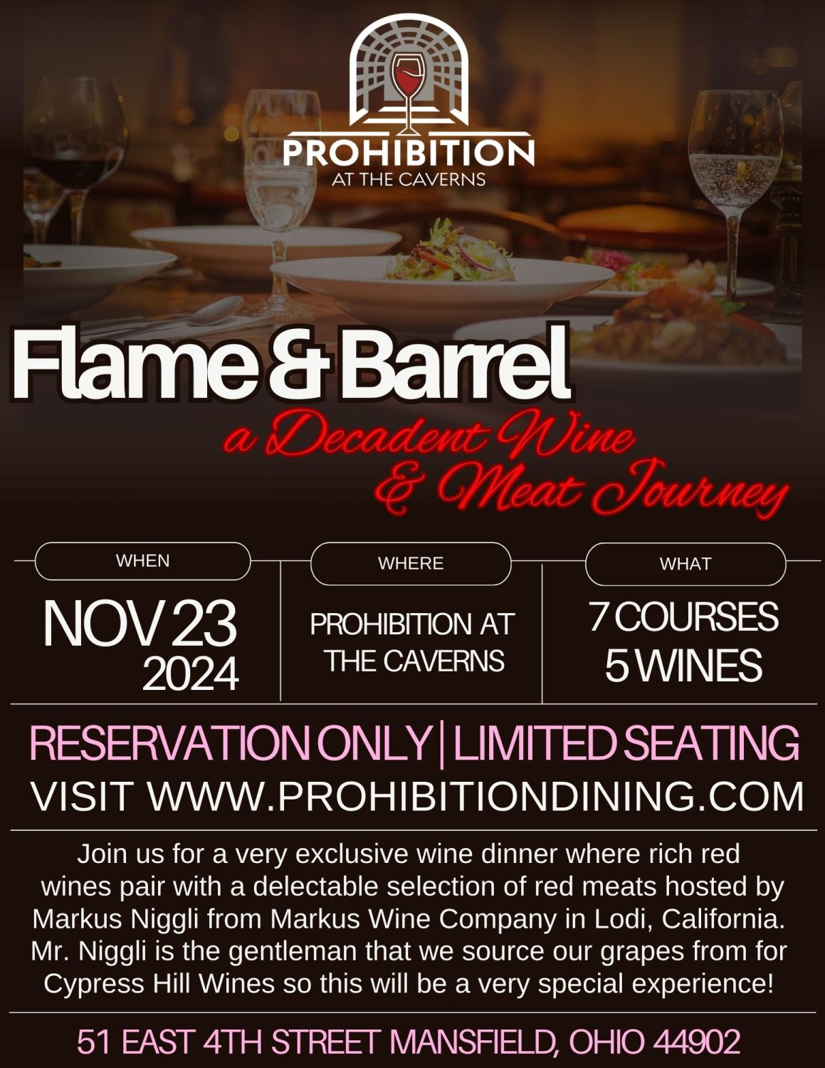 Flame & Barrel at Prohibition at the Caverns