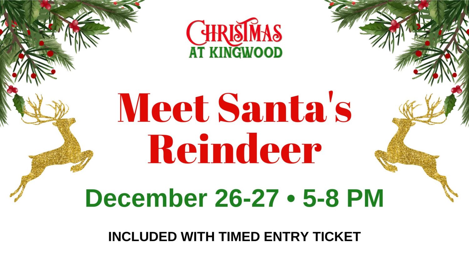 Santa’s Reindeer at Kingwood Center Gardens