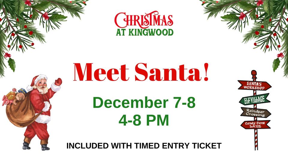 Meet Santa at Kingwood Center Gardens