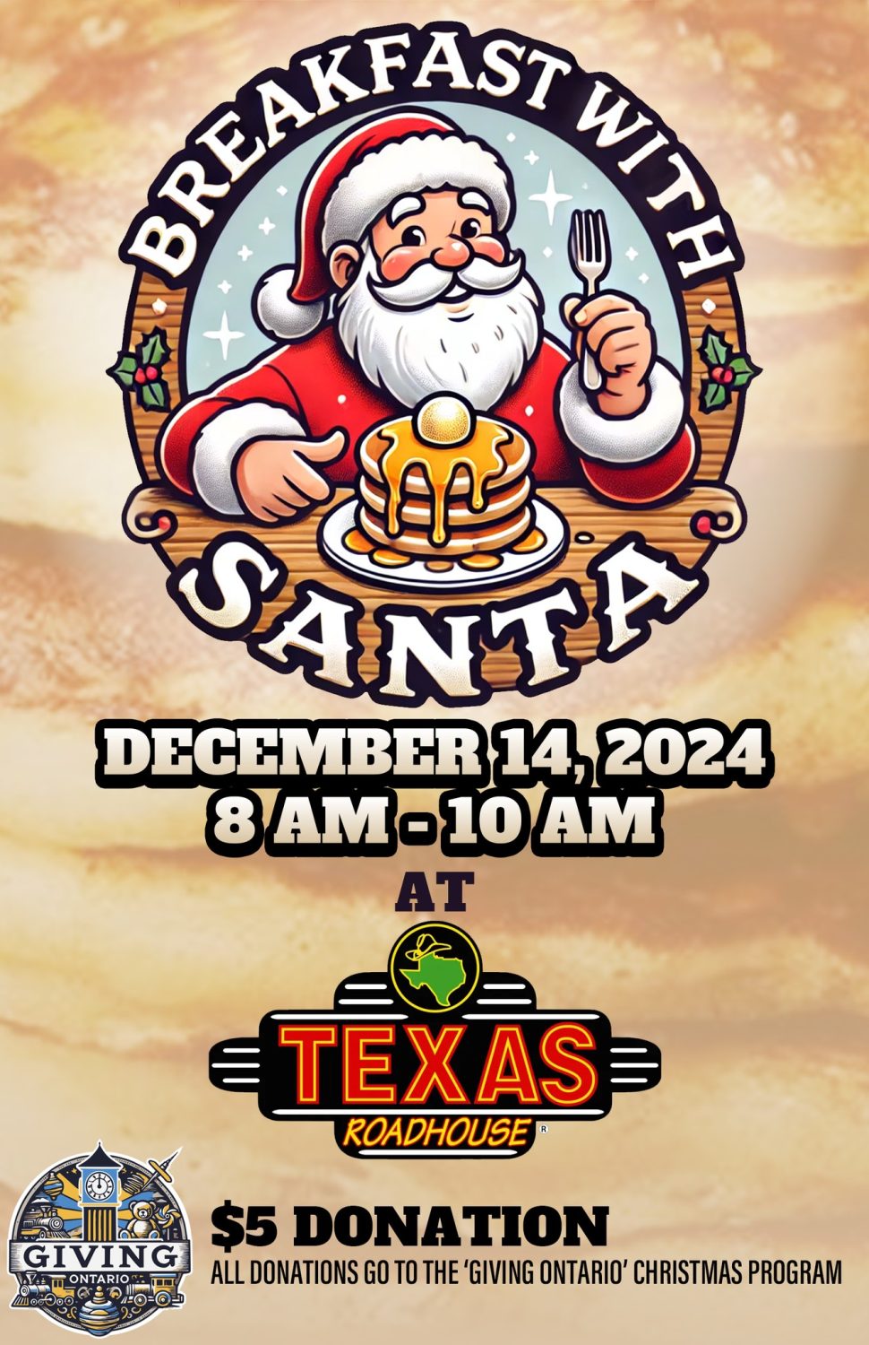 Breakfast with Santa at Texas Roadhouse