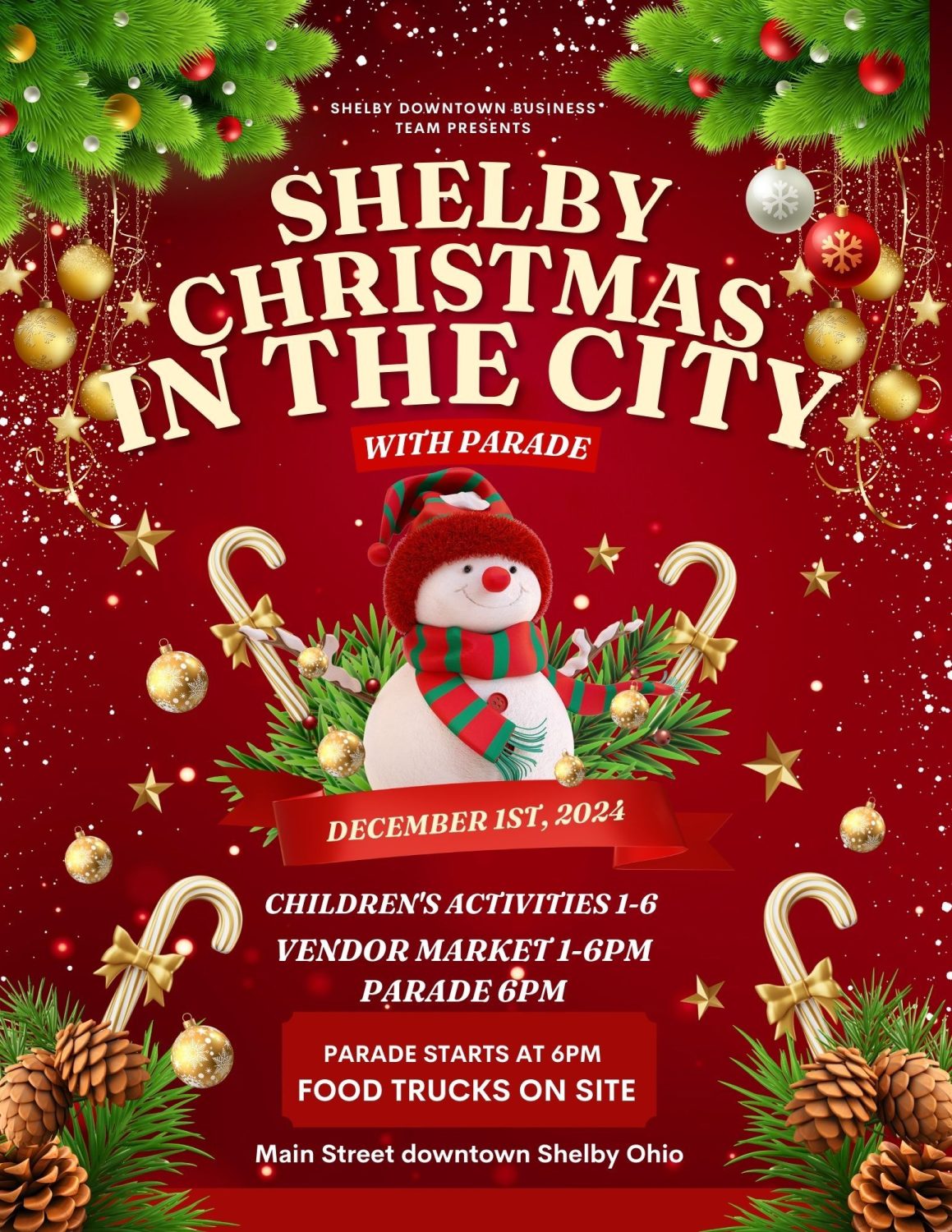 Christmas in the City Parade and Activities in Shelby