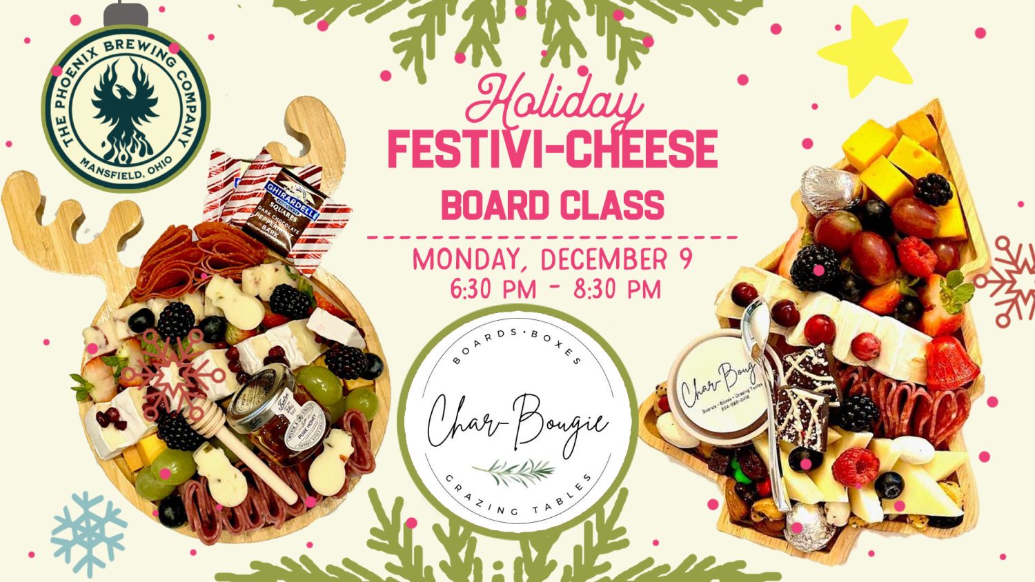 Holiday Festivi-Cheese board class at Phoenix Brewing Company