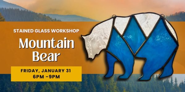 Mountain Bear stained glass workshop