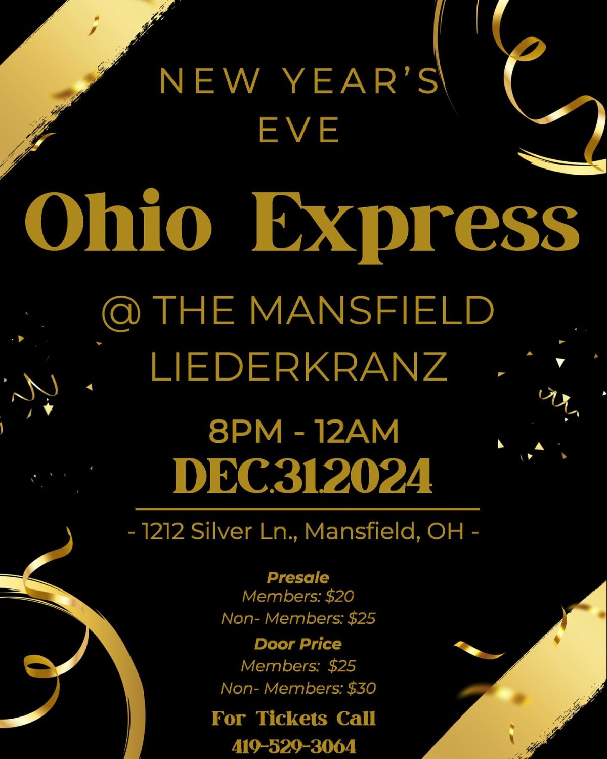 New Year’s Eve at The Mansfield Liederkranz