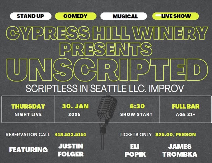 Comedy Show at Cypress Hill Winery