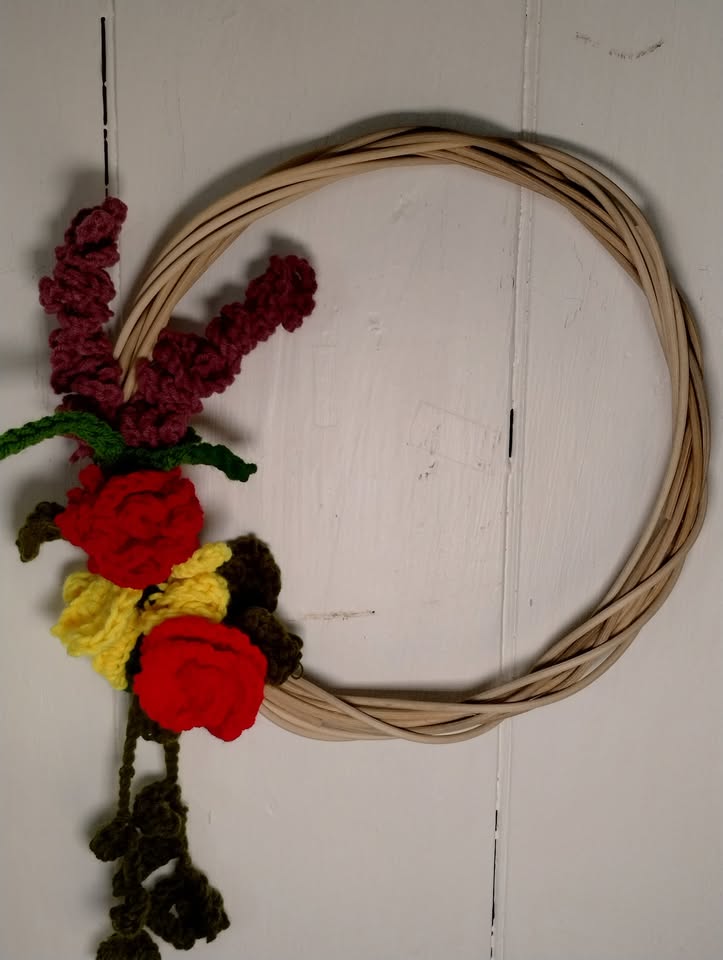 Crochet Spring Flower Wreath at North Lake Park