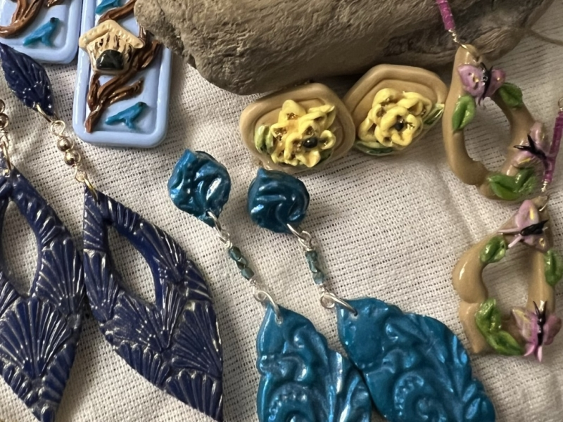 Polymer Clay Earrings workshop at Mansfield Art Center