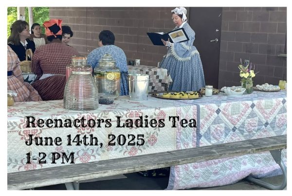 Reenactors Ladies Tea at Civil War Living History at South Park