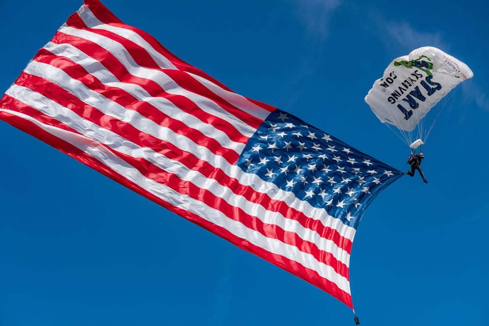 Skydivers at Ontario 4th of July Festival