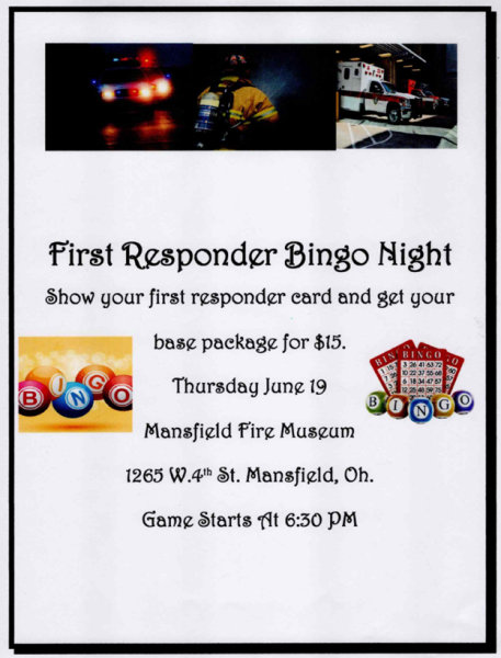 First Responder Bingo Night